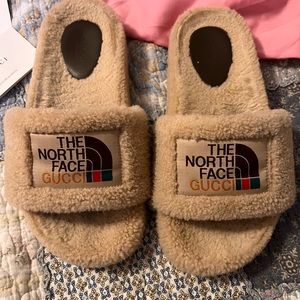 North Face Gucci slides